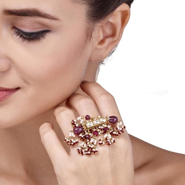KUNDAN RUBY RING