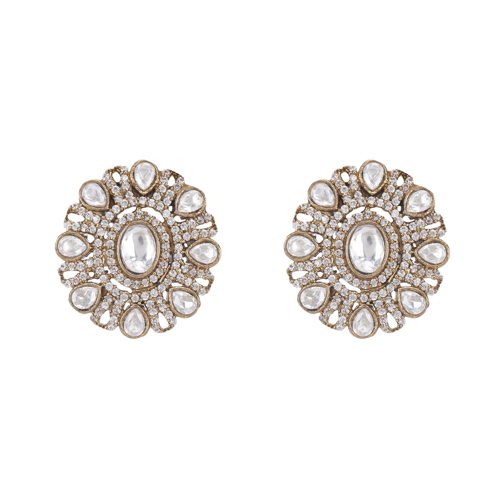 Jagvi 22k Gold Plated Earring