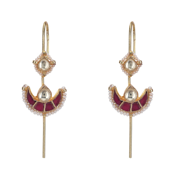 Ganavi 22k Gold Plated Earpin – Art Karat Global - Main Image