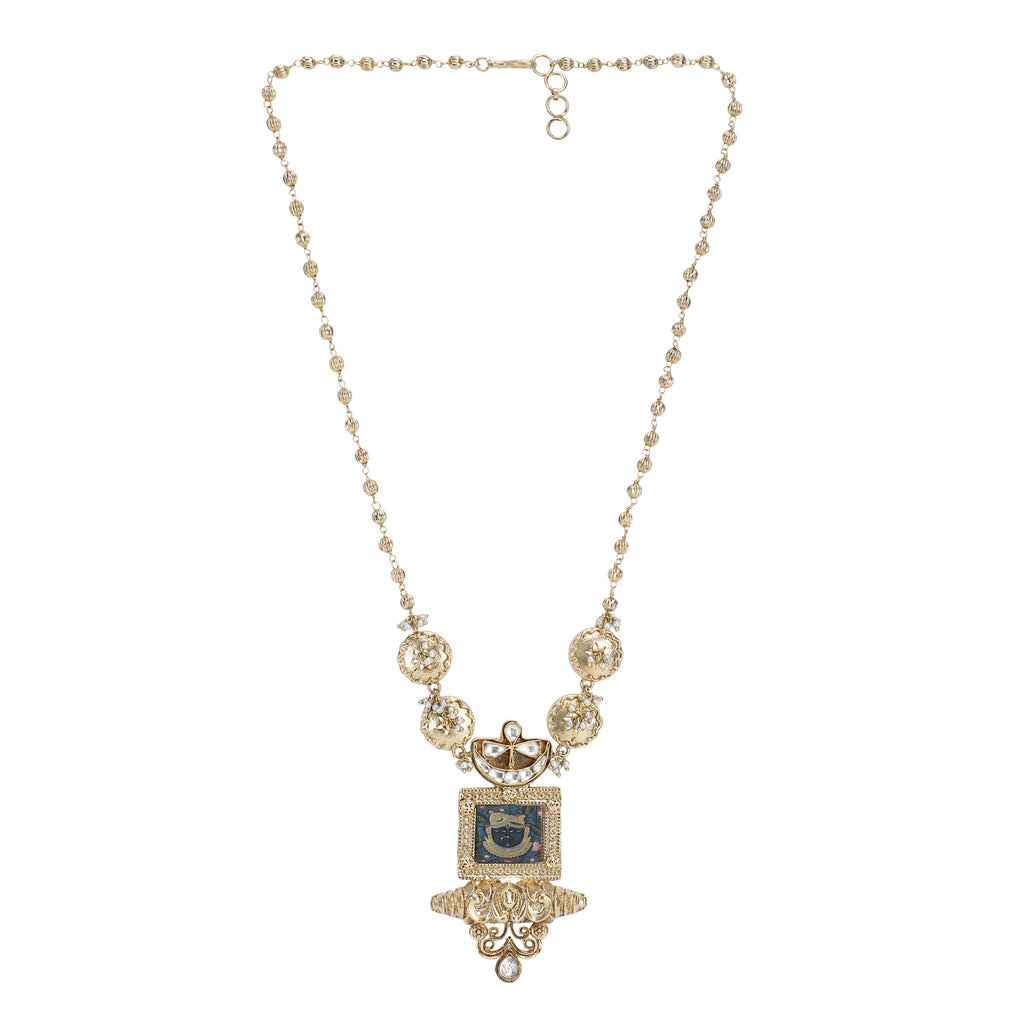 Pichwai Nath Ji 22k Gold Plated Necklace