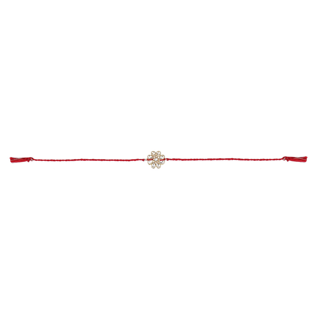 Round Kundan Rakhi