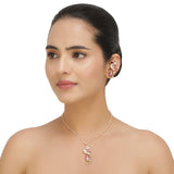 SANKRANTI KUNDAN PINK PENDANT SET