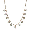 Gemstone Chain Patti 22k Gold Plated Pendant Set