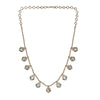 Gemstone Chain Patti 22k Gold Plated Pendant Set