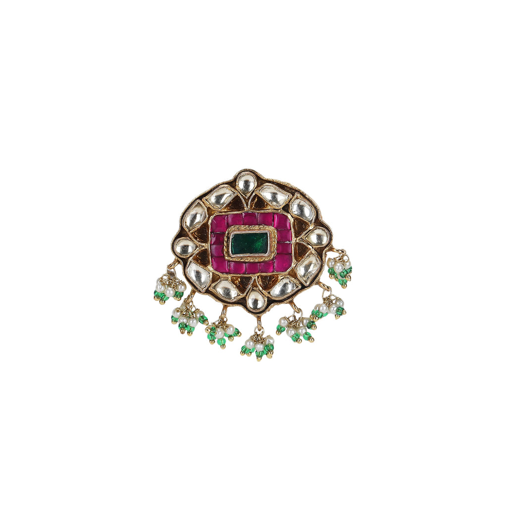 Sankranti Tear kundan Exclusives Ring