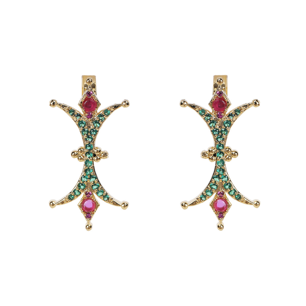 22k Gold Plated Taru Crest Earcuff