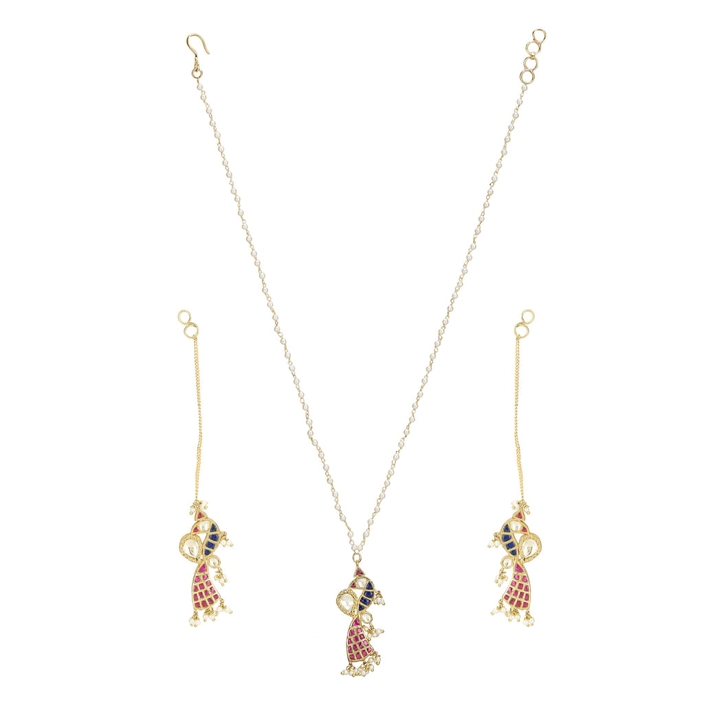 SANKRANTI KUNDAN PEARLS PENDANT  SET