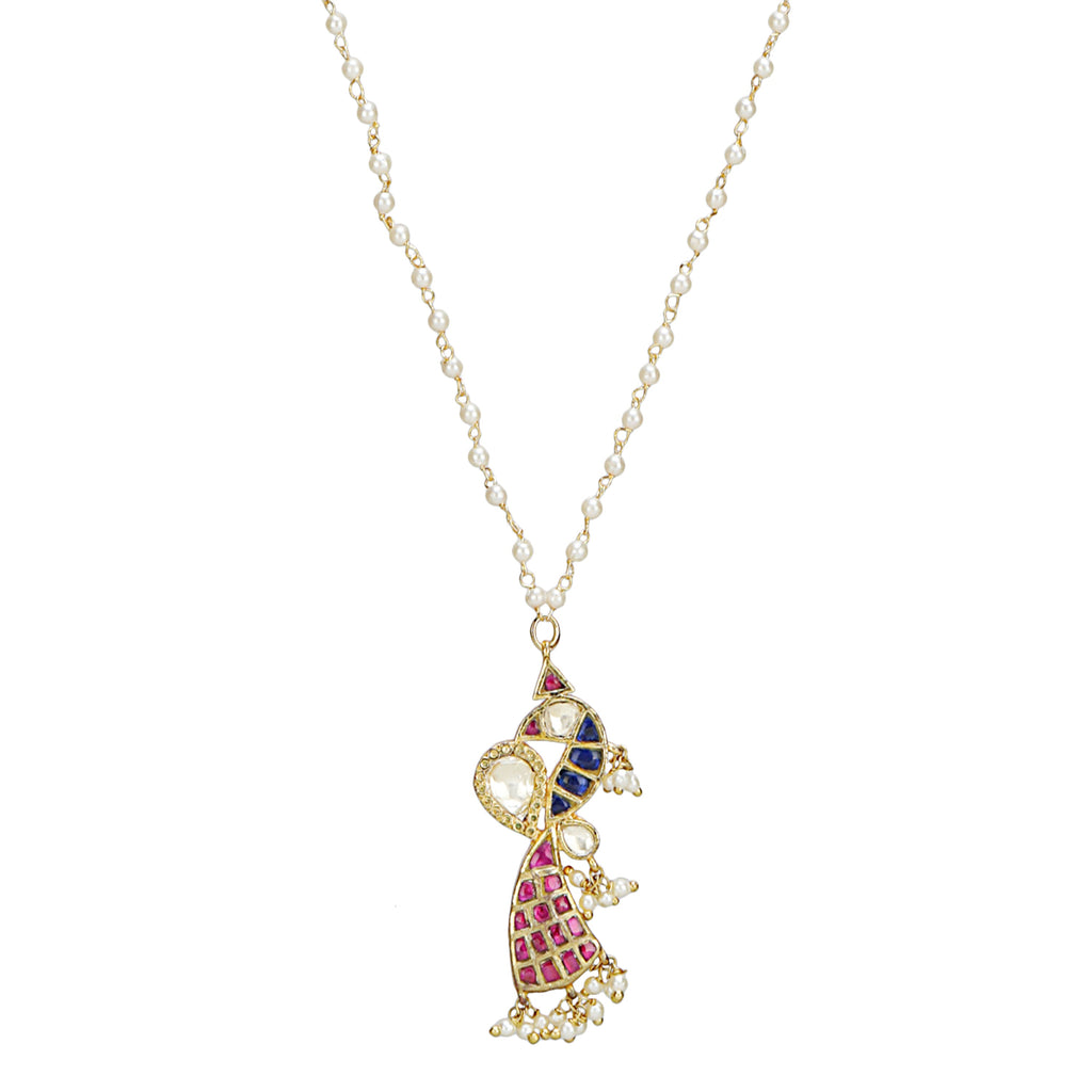 SANKRANTI KUNDAN PEARLS PENDANT  SET