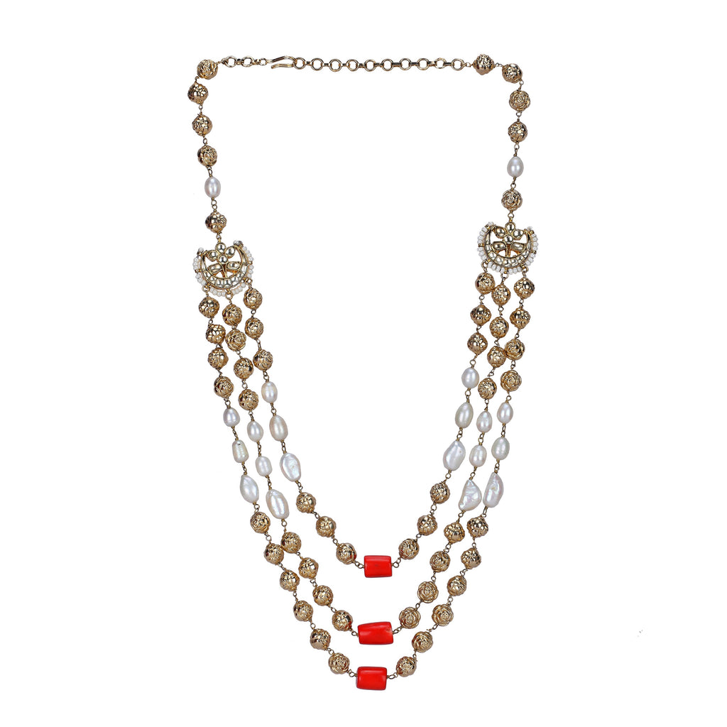 22k Gold Plated Divyam Vinora Necklace Set