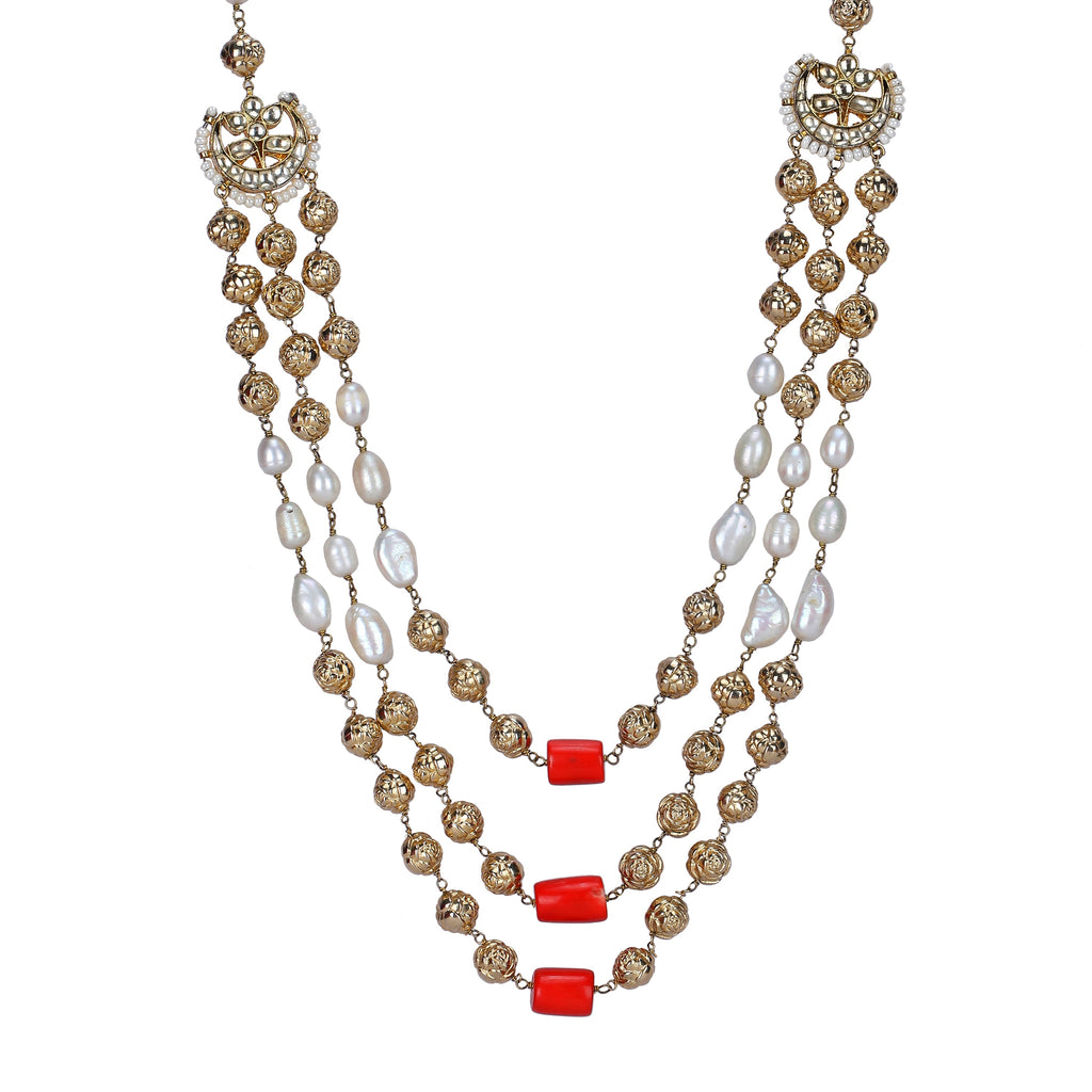 22k Gold Plated Divyam Vinora Necklace Set