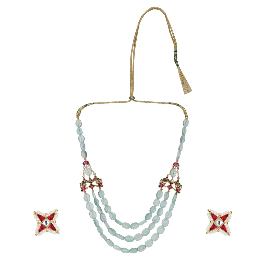 22k Gold Plated Manya Necklace Set