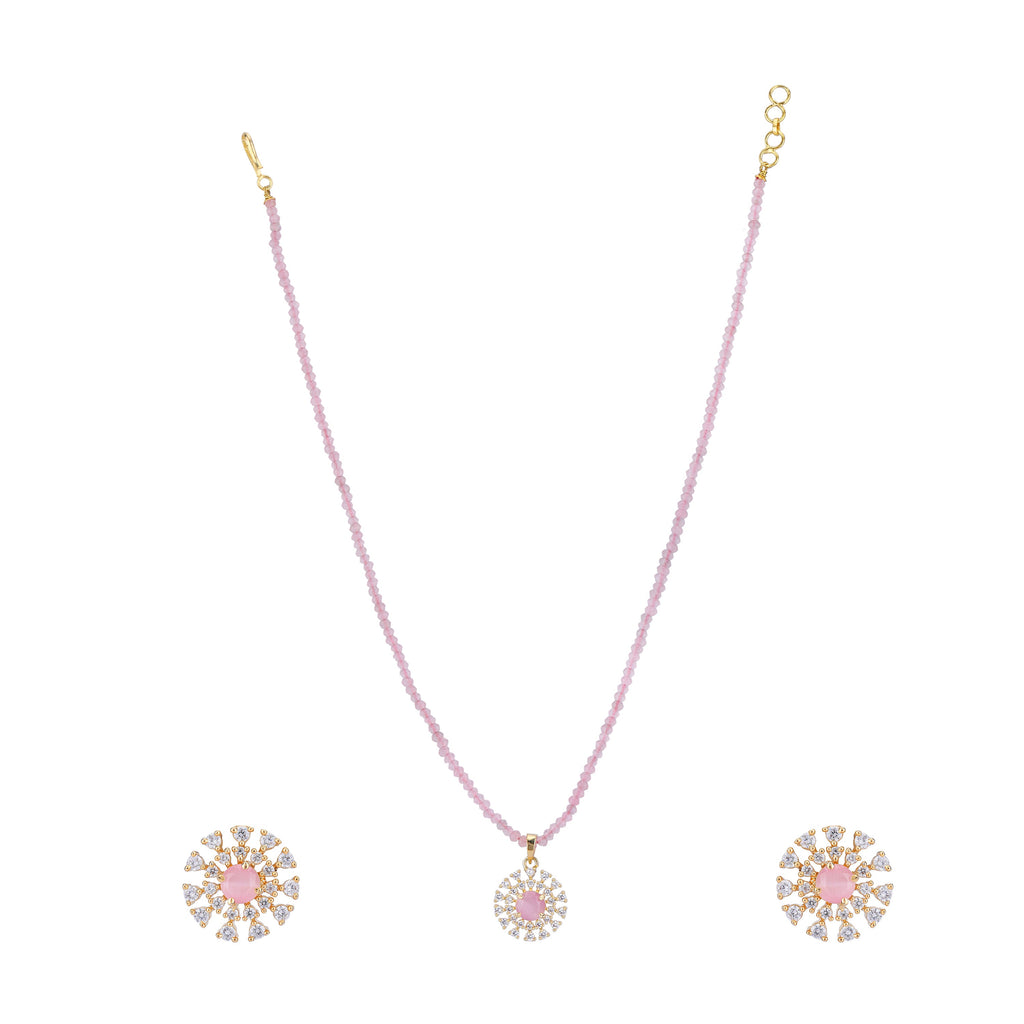 Ujjwal Das Zircon Pendant Set