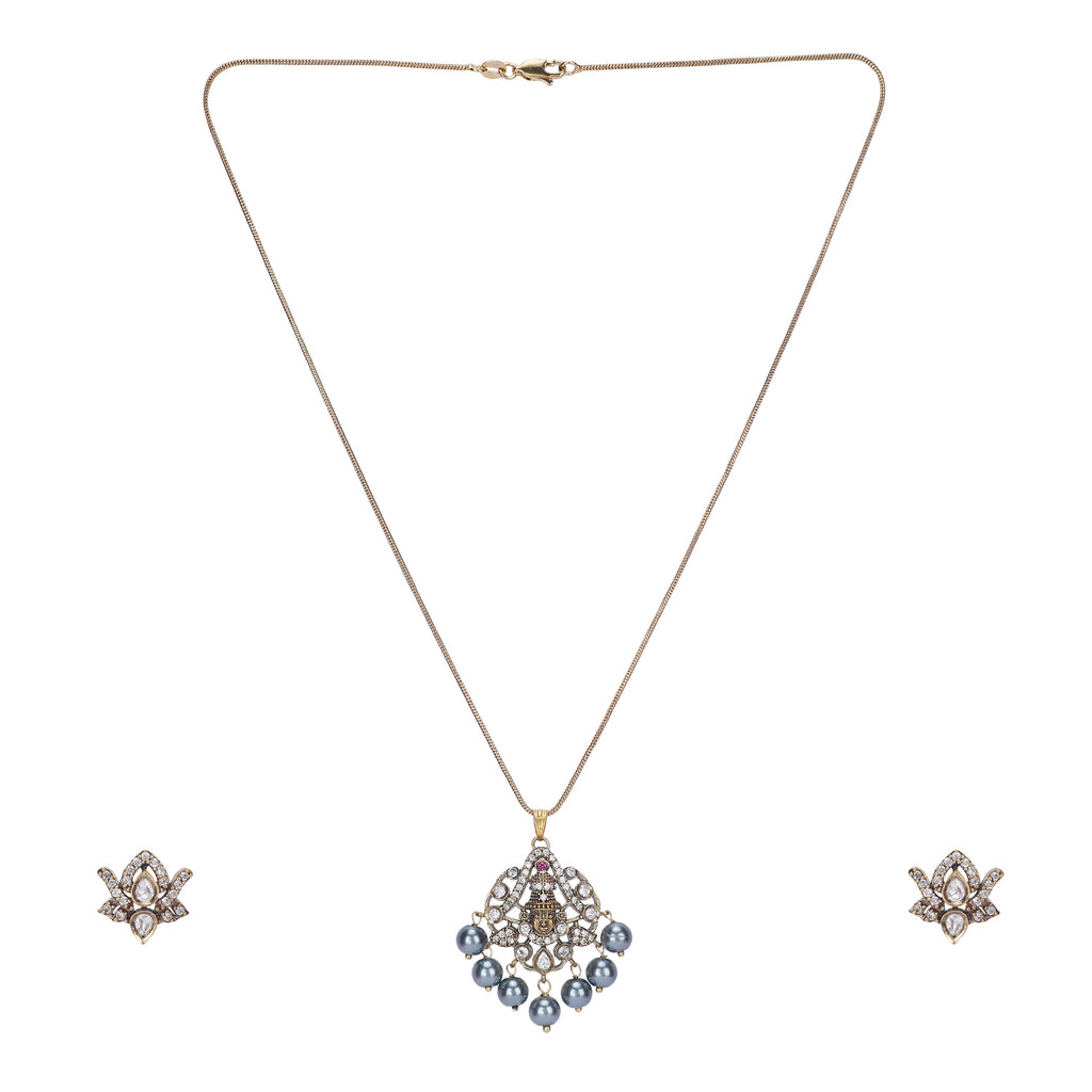 22k Gold Plated Amolya Tanirika Pendant Set
