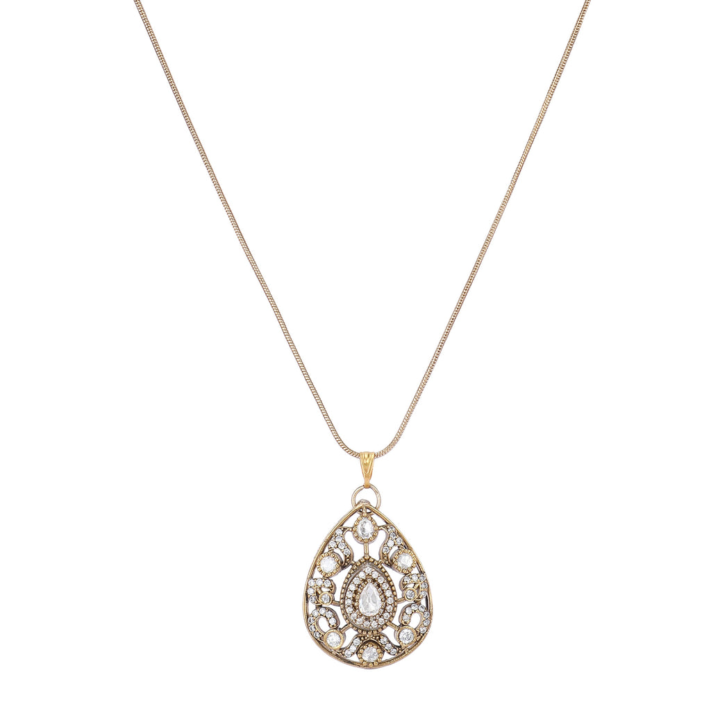 22k Gold Plated Amolya Kshirja Pendant Set