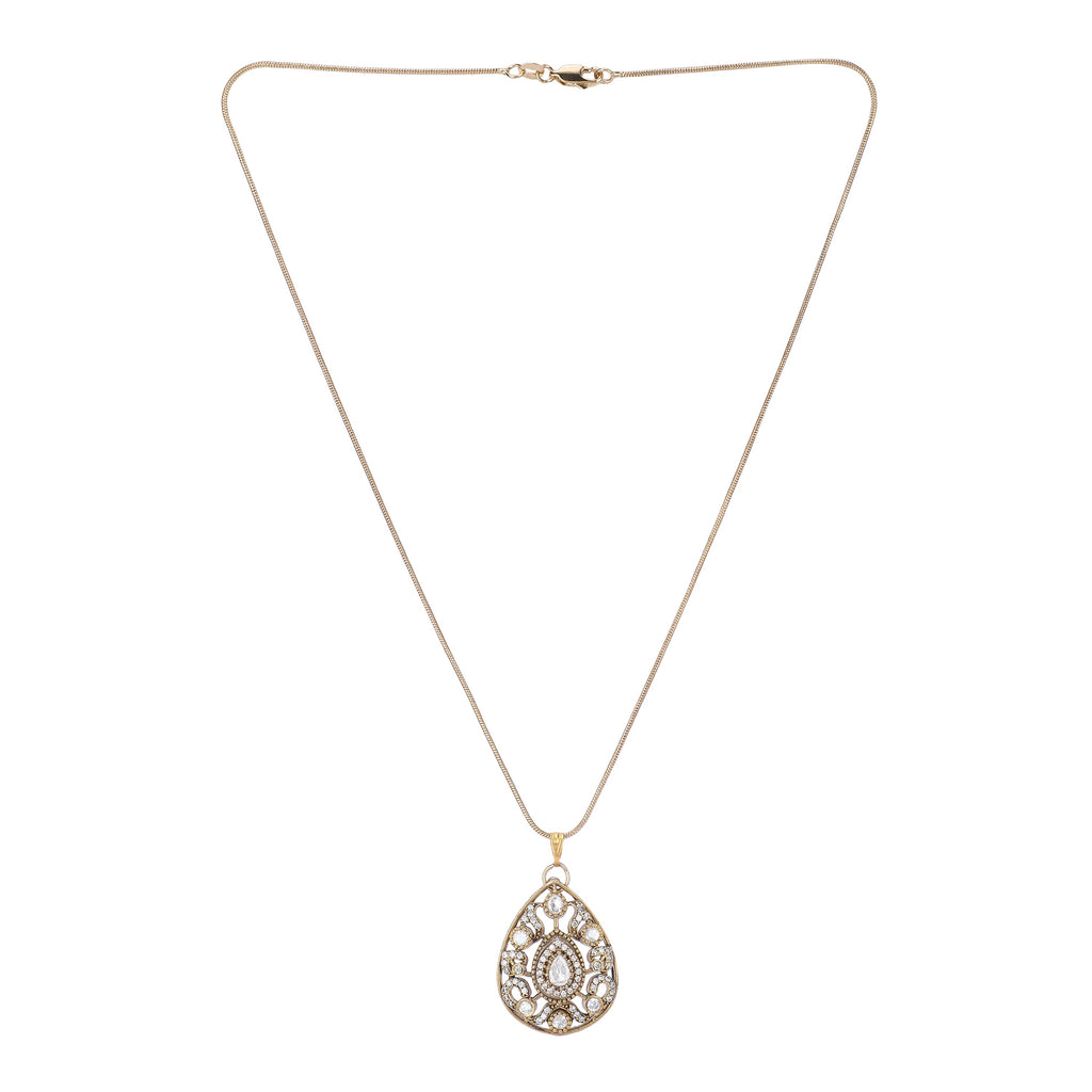 22k Gold Plated Amolya Kshirja Pendant Set