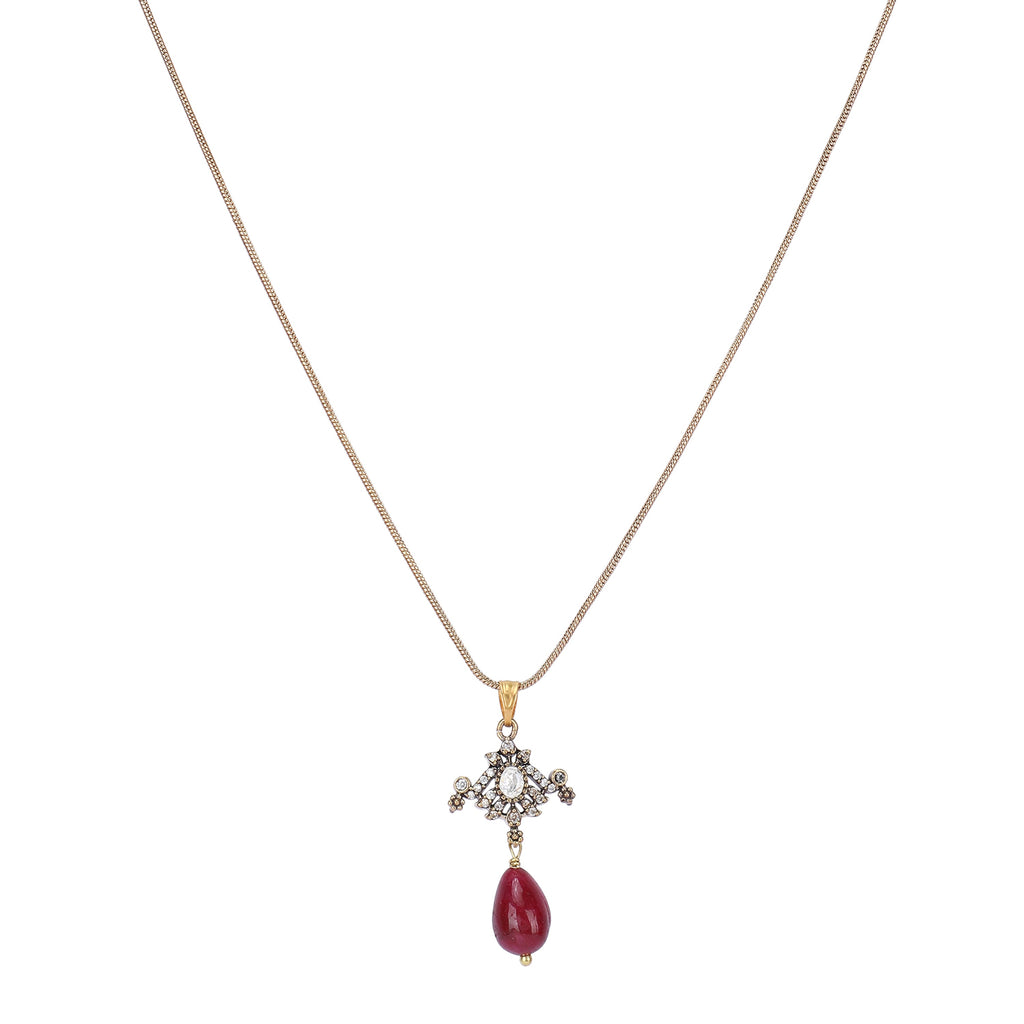 22k Gold Plated Amolya Kanira Pendant Set