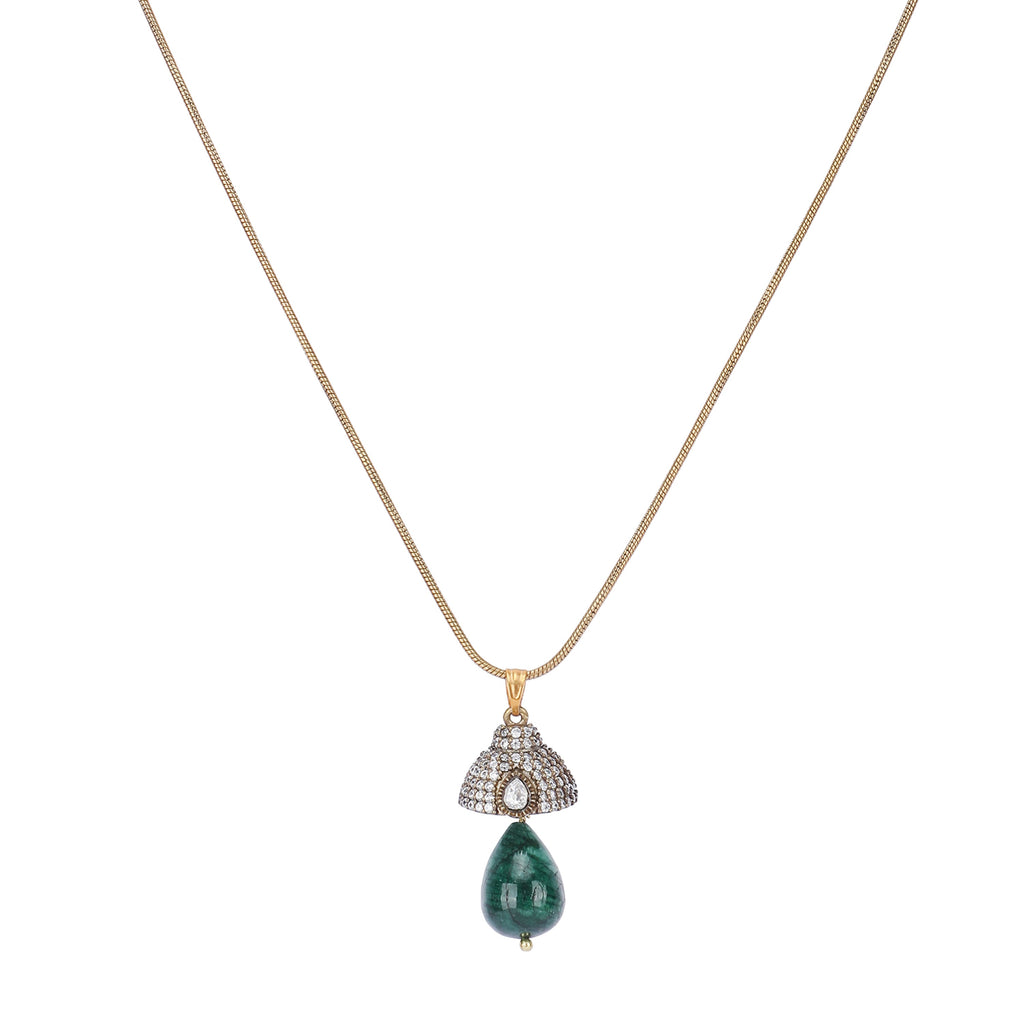 22k Gold Plated Amolya Pranika Pendant Set