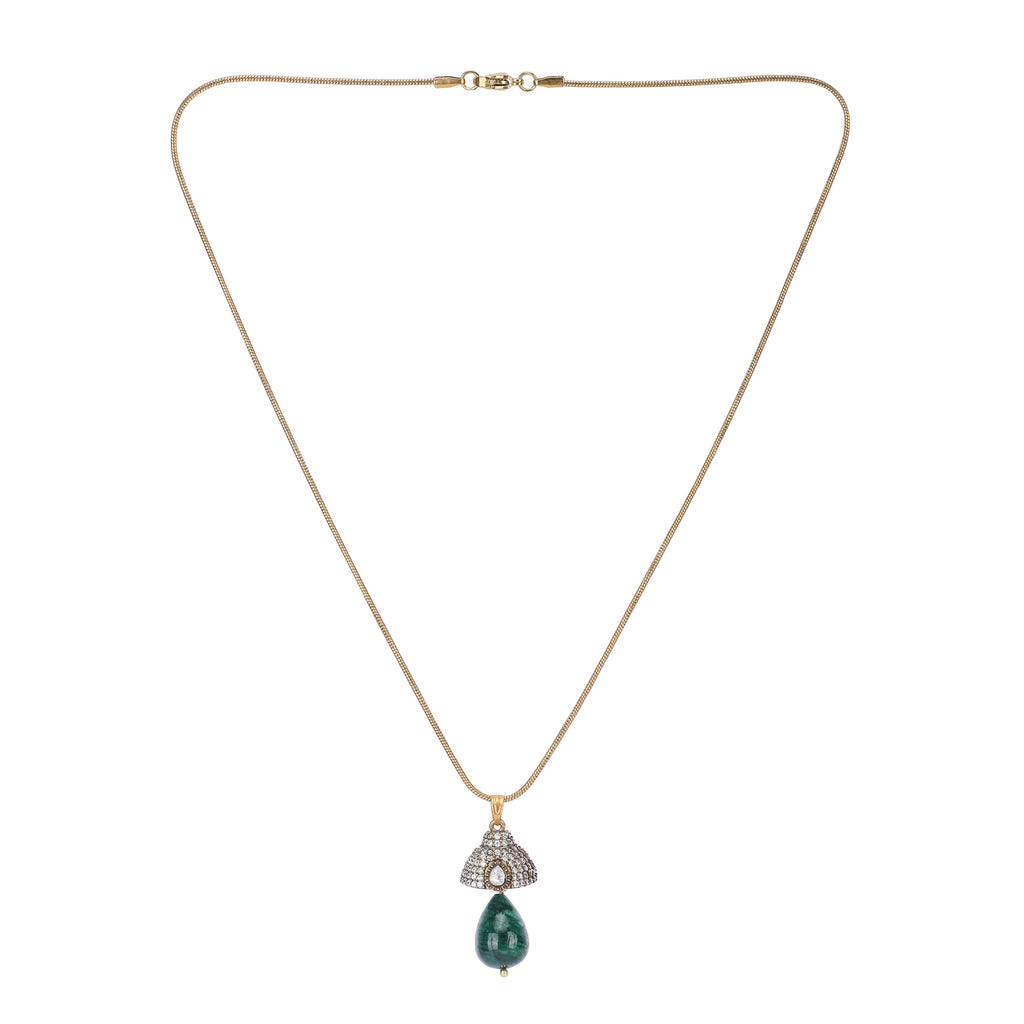 22k Gold Plated Amolya Pranika Pendant Set