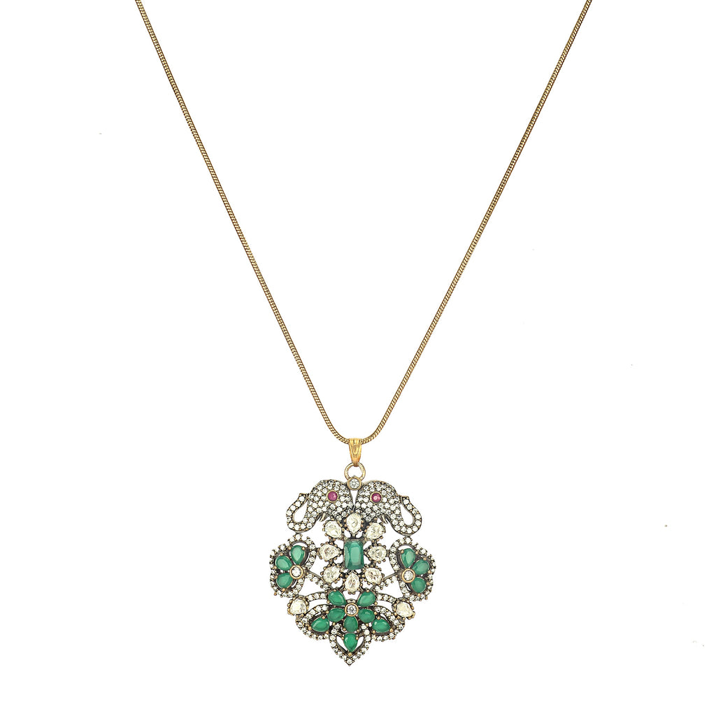 22k Gold Plated Amolya Indulekha Pendant Set