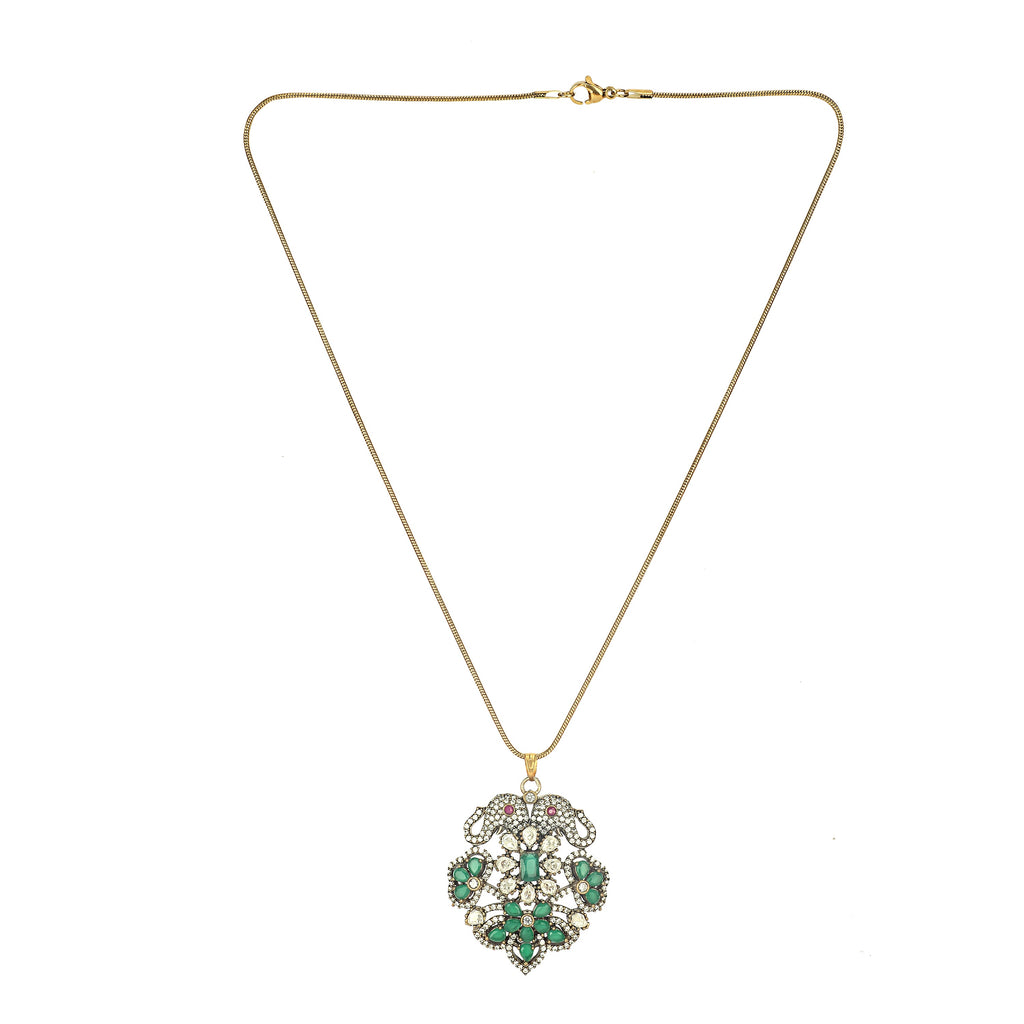 22k Gold Plated Amolya Indulekha Pendant Set