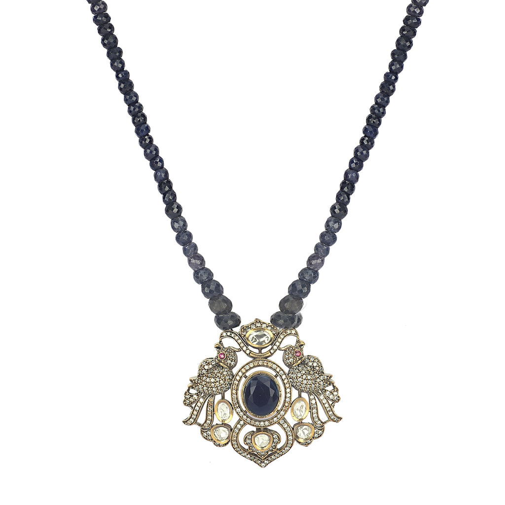 22k Gold Plated Amolya Yugmika Pendant Set