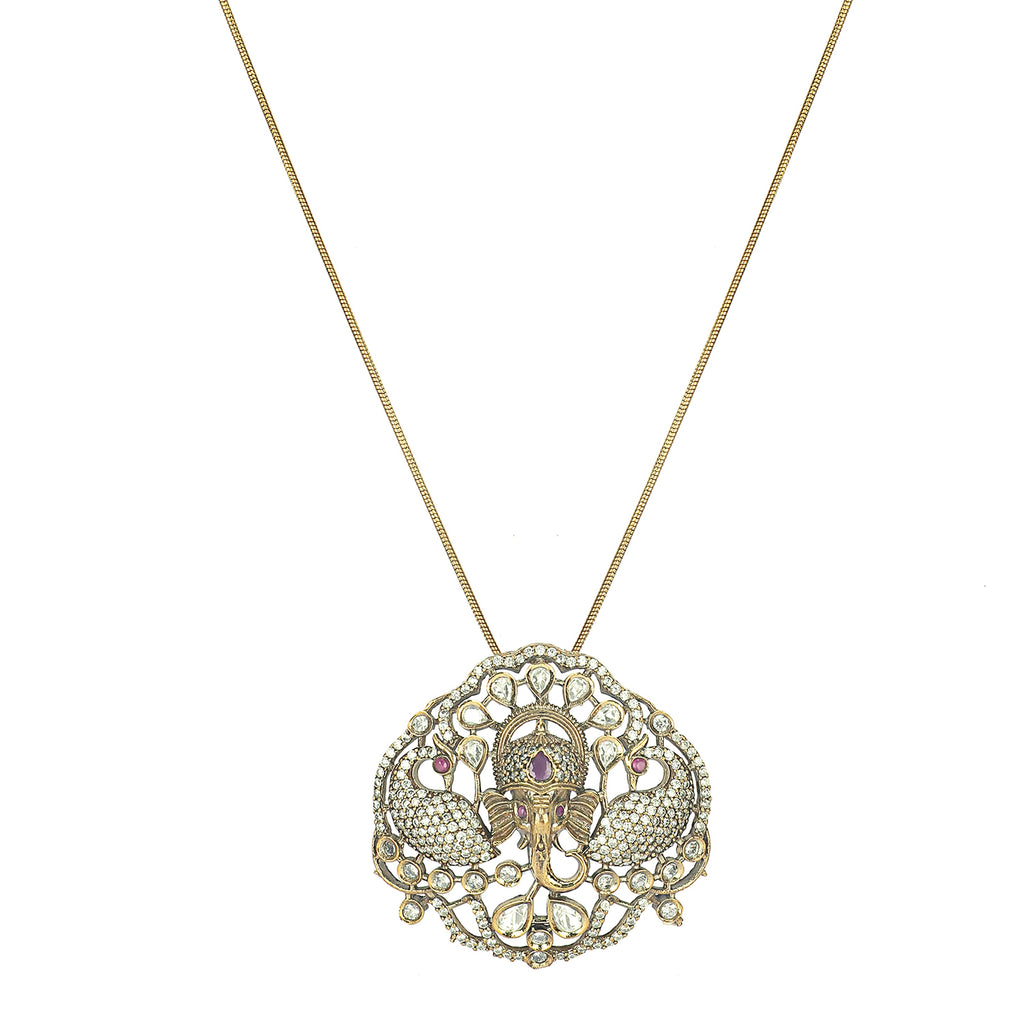 22k Gold Plated Amolya Divisha Pendant Set