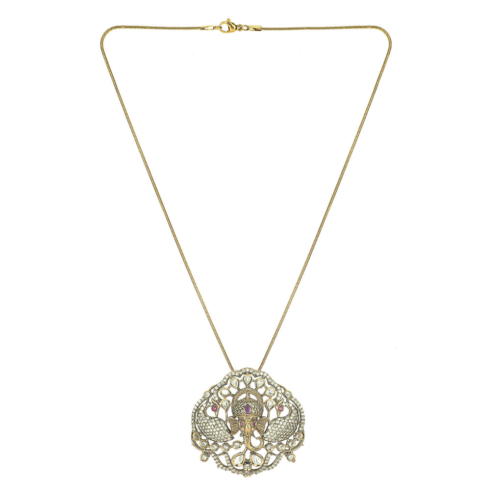 22k Gold Plated Amolya Divisha Pendant Set