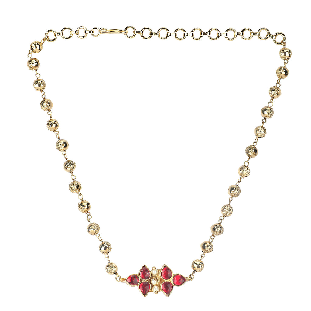 22k Gold Plated Amolya Charvi Pendant Set