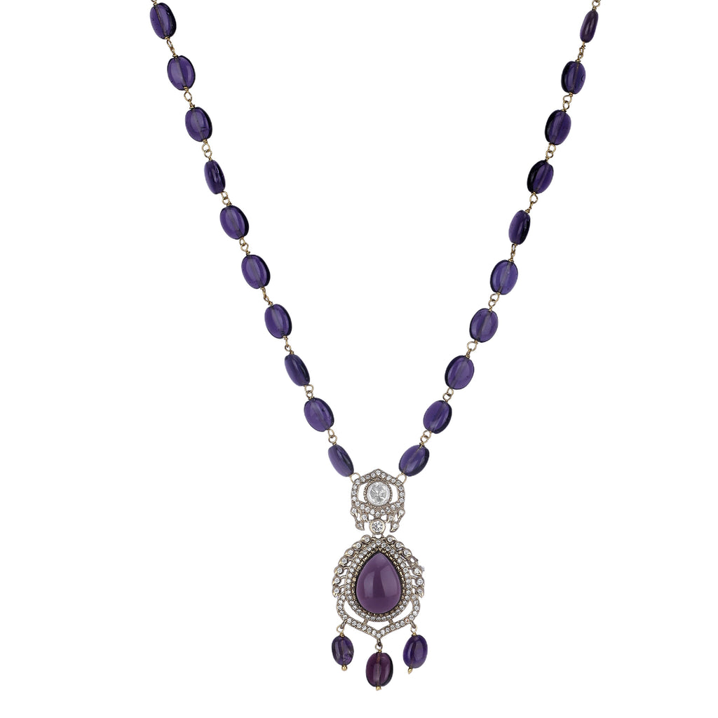 22k Gold Plated Amolya Kumudini Pendant Set