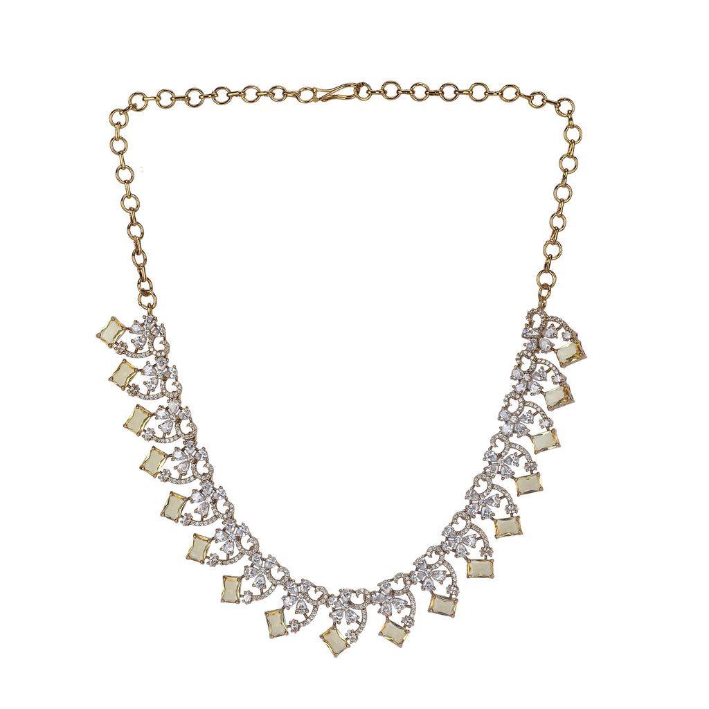 22k Gold Plated Amolya Svarna Necklace Set