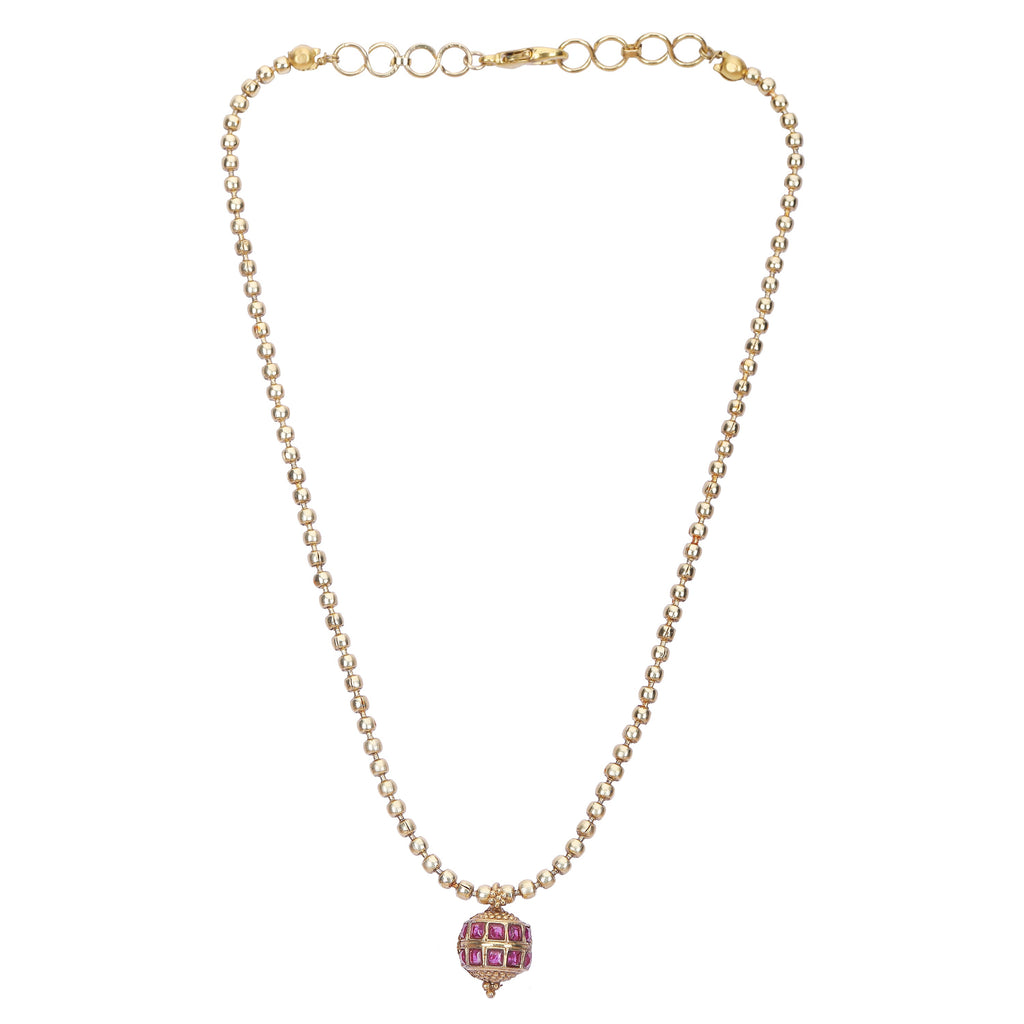 Sparsh 22k Gold Plated Ruby Exclusives Pendant