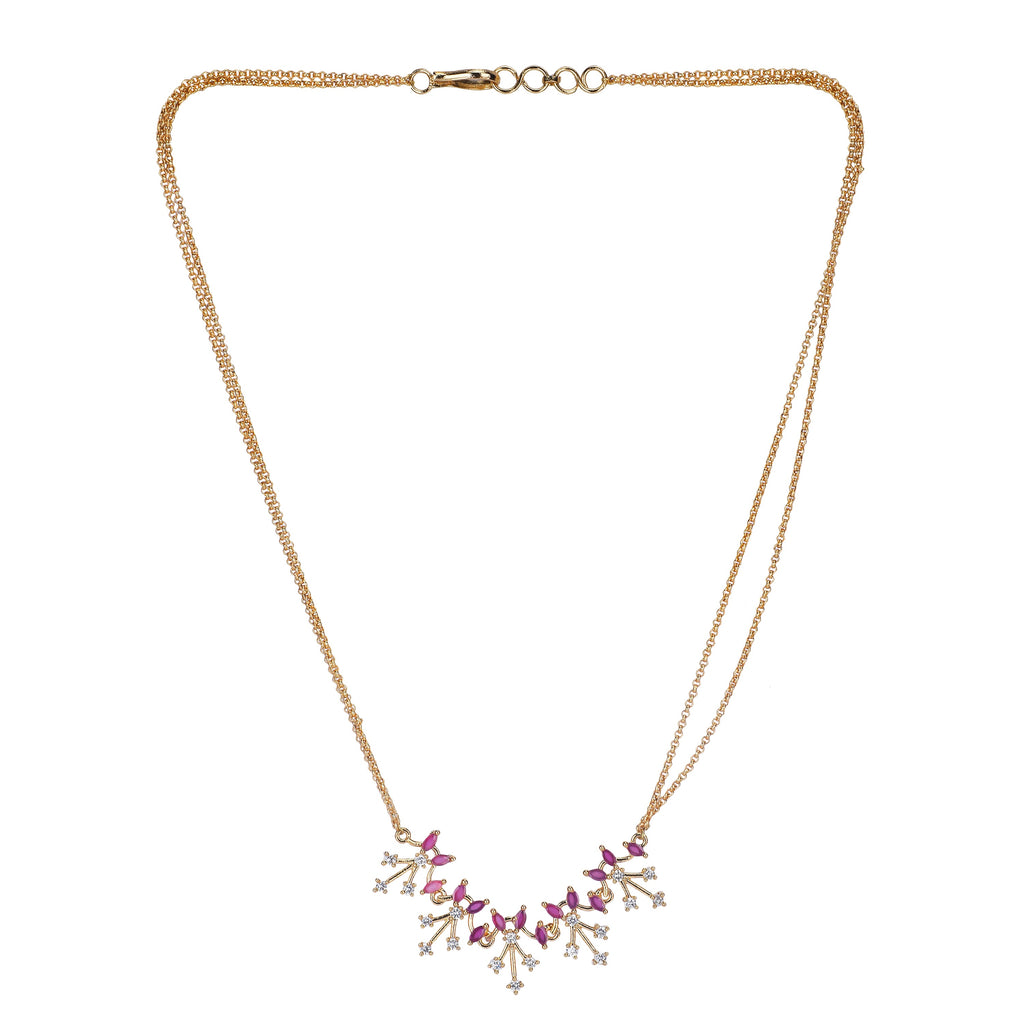22k Gold Plated Amolya Vanya Pendant Set