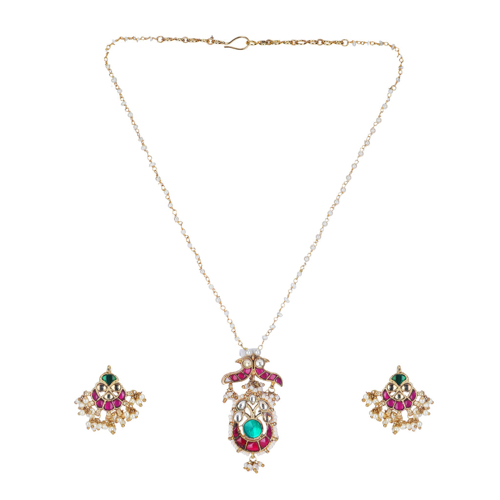 22k Gold Plated Amolya Rajnidhi Pendant Set