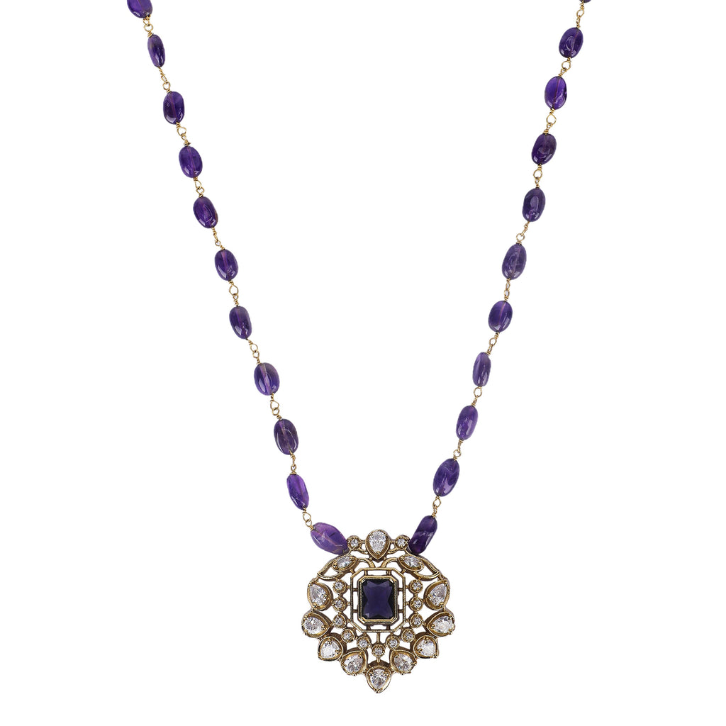 22k Gold Plated Amolya Rajvika Pendant Set