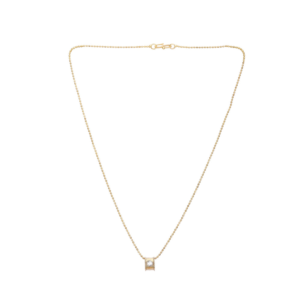 Sparsh 22k Gold Plated Zircon Pendant