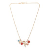 Sparsh 22k Gold Plated Fresh Water Pearl, Rose Quartz, Ruby Pendant