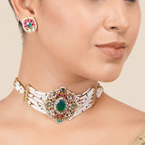 22k Gold Plated Madhavi Choker Set