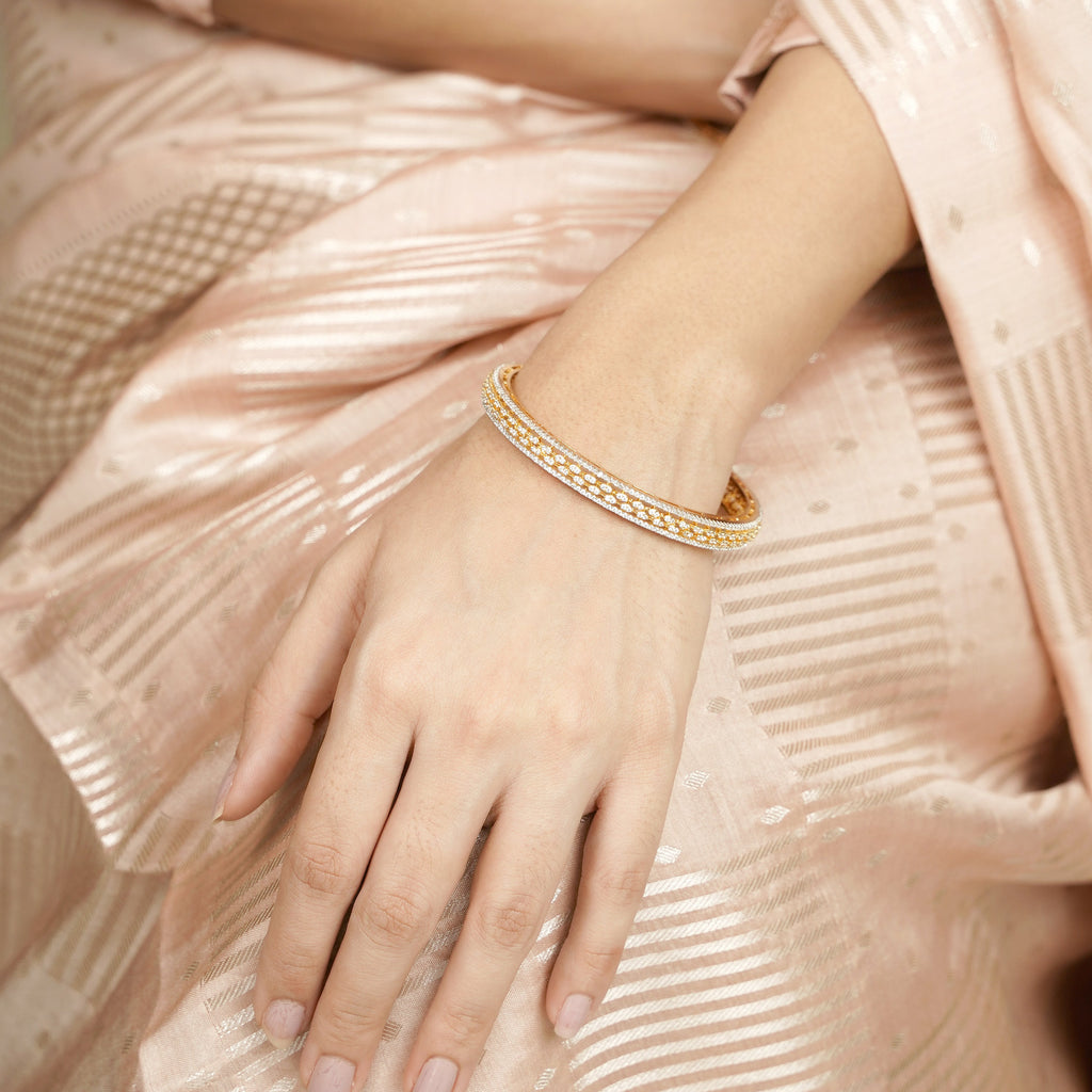 22k Gold Plated Ziya Mesh Bangle