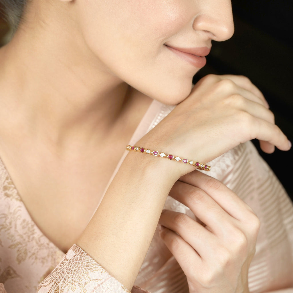 22k Gold Plated Ziya Petal Bangle