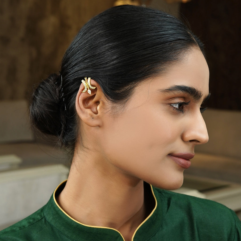 22k Gold Plated Taru Petal Earcuff