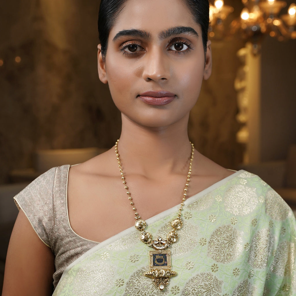 Pichwai Nath Ji 22k Gold Plated Necklace