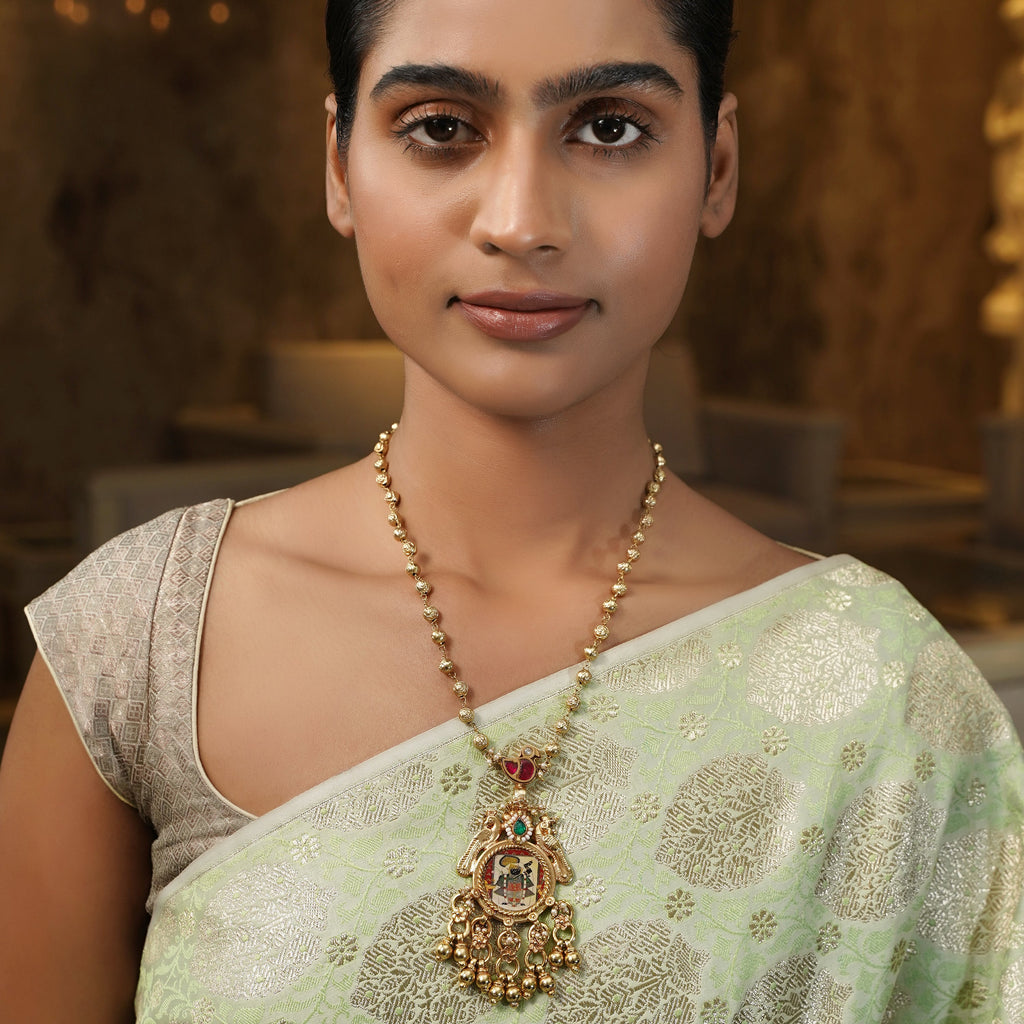 Pichwai Nandini 22k Gold Plated Necklace