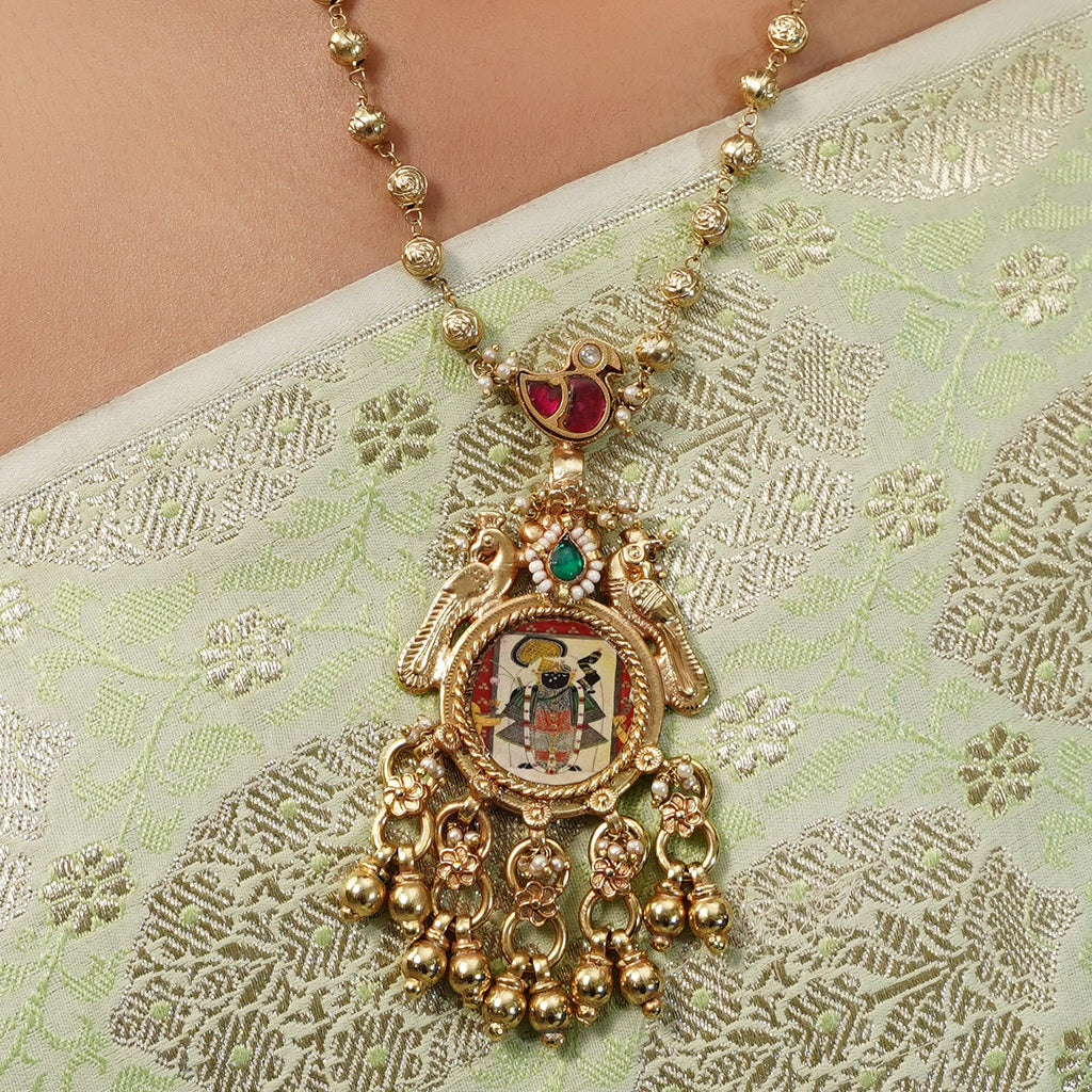 Pichwai Nandini 22k Gold Plated Necklace