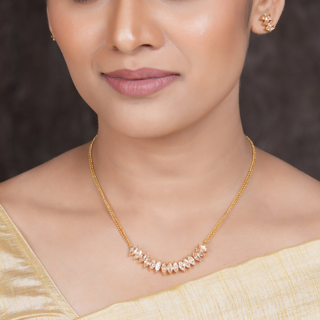 22k Gold Plated Amolya Zehra Pendant Set