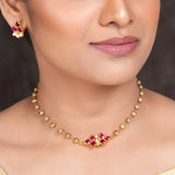 22k Gold Plated Amolya Charvi Pendant Set