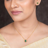 22k Gold Plated Amolya Naysa Pendant Set