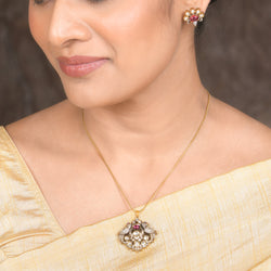 22k Gold Plated Amolya Vanshika Pendant Set