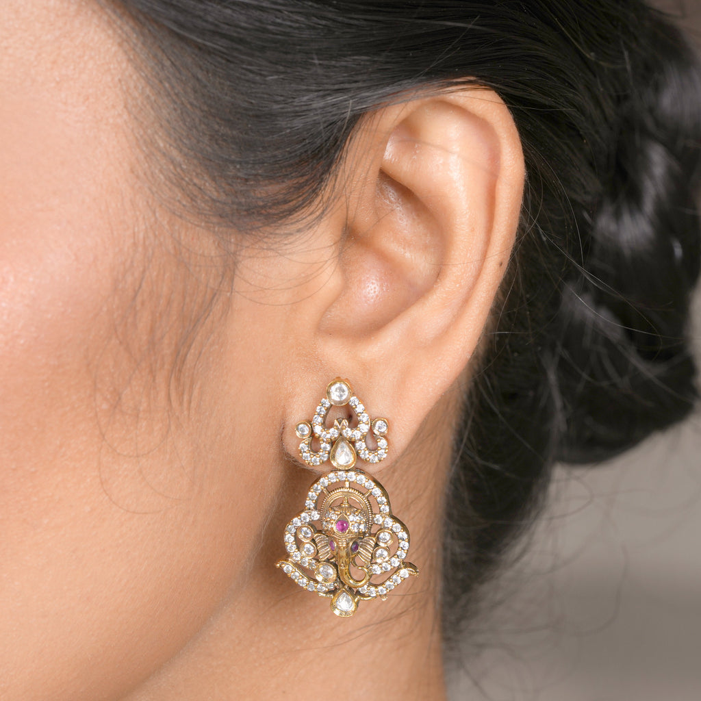 22k Gold Plated Amolya Divisha Pendant Set