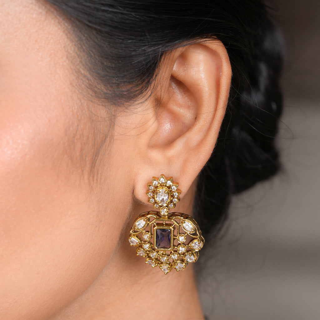 22k Gold Plated Amolya Rajvika Pendant Set