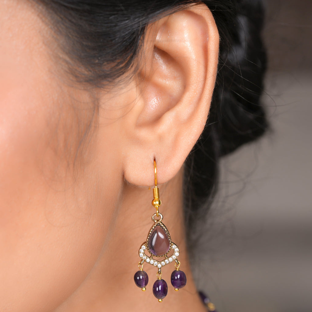 22k Gold Plated Amolya Kumudini Pendant Set